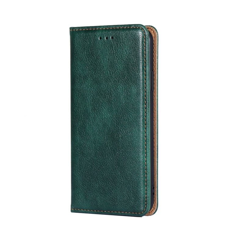 For Honor X8A Gloss Oil Solid Color Magnetic Leather Phone Case(Green) - Honor Cases by buy2fix | Online Shopping UK | buy2fix