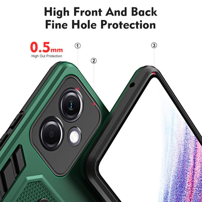 For Xiaomi Redmi Note 12 5G / Poco X5 Variety Brave Armor Finger Loop Holder Phone Case(Green) - Note 12 Cases by buy2fix | Online Shopping UK | buy2fix