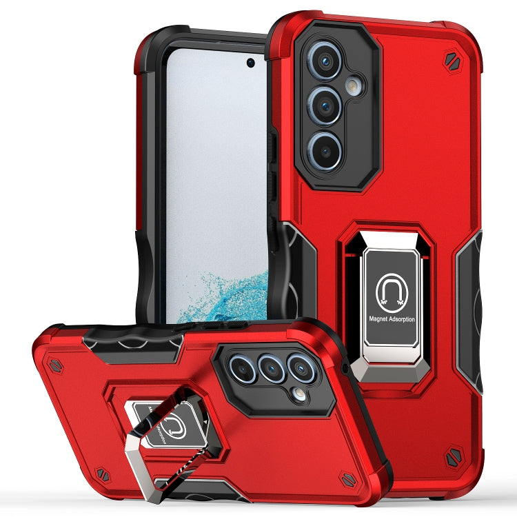 For Samsung Galaxy A54 Non-slip Shockproof Armor Phone Case with Ring Holder(Red) - Galaxy Phone Cases by buy2fix | Online Shopping UK | buy2fix