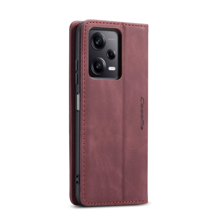 For Xiaomi Redmi Note 12 Pro+ 5G CaseMe 013 Multifunctional Horizontal Flip Leather Phone Case(Wine Red) - Note 12 Pro+ Cases by CaseMe | Online Shopping UK | buy2fix