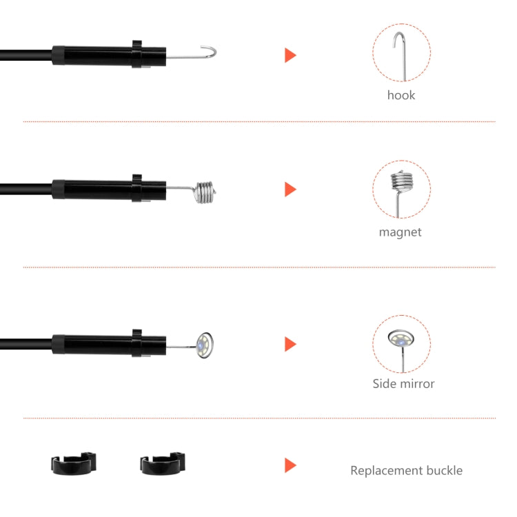 P130 8mm 4.3 inch Triple Camera with Screen Endoscope, Length:2m - Consumer Electronics by buy2fix | Online Shopping UK | buy2fix