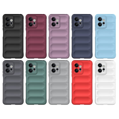 For Xiaomi Redmi Note 12 4G Global Magic Shield TPU + Flannel Phone Case(Dark Grey) - Note 12 Cases by buy2fix | Online Shopping UK | buy2fix