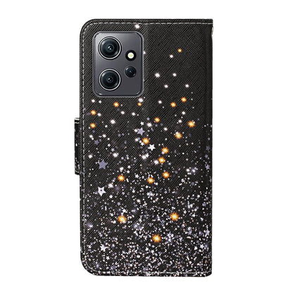 For Xiaomi Redmi Note 12 4G Global Colored Drawing Pattern Flip Leather Phone Case(Black Pentagram) - Note 12 Cases by buy2fix | Online Shopping UK | buy2fix