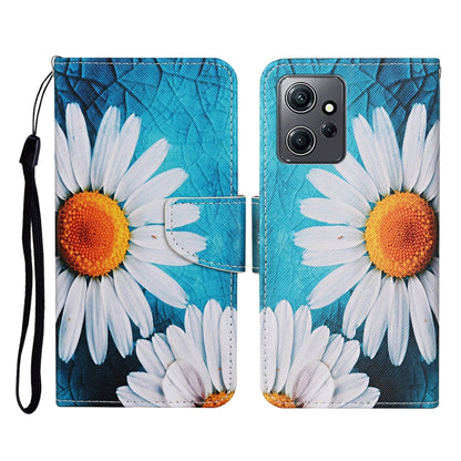 For Xiaomi Redmi Note 12 4G Global Colored Drawing Pattern Flip Leather Phone Case(Chrysanthemum) - Note 12 Cases by buy2fix | Online Shopping UK | buy2fix