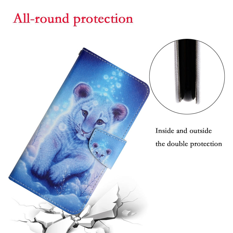 For Xiaomi Redmi Note 12 4G Global Colored Drawing Pattern Flip Leather Phone Case(Little Leopard) - Note 12 Cases by buy2fix | Online Shopping UK | buy2fix