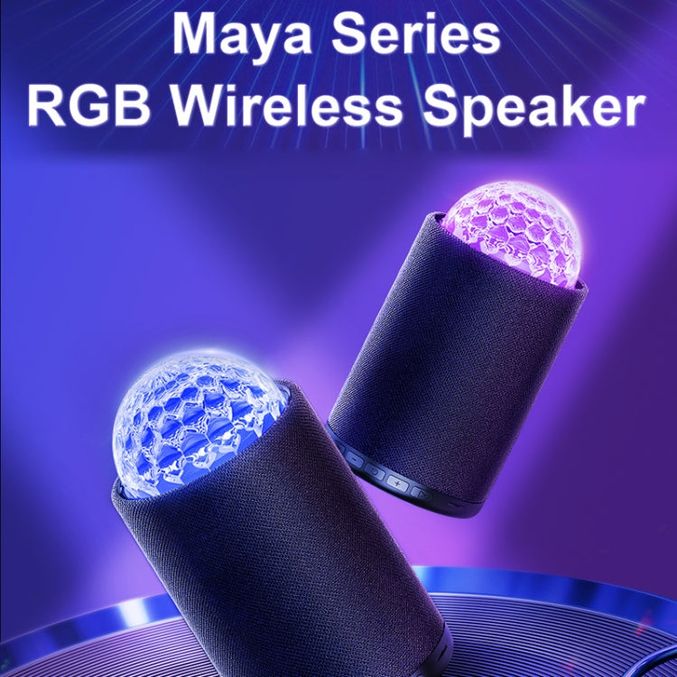 JOYROOM JR-MS01 Maya Series RGB Wireless Bluetooth Speaker(Black) - Mini Speaker by JOYROOM | Online Shopping UK | buy2fix