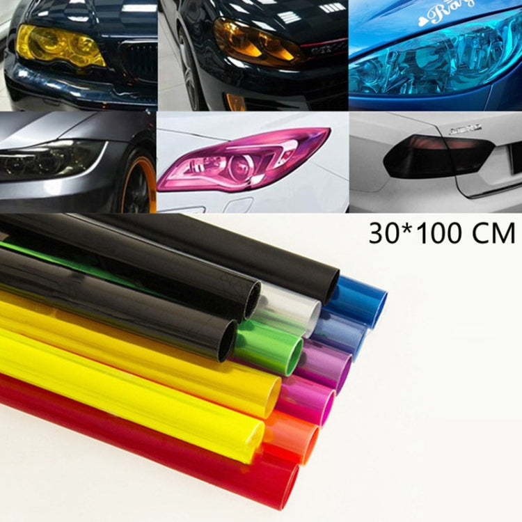 2pcs Car Headlight Protective Film Tail Light Film Motorcycle Fog Light Film, Size:30 x 100cm(Transparent) - In Car by buy2fix | Online Shopping UK | buy2fix