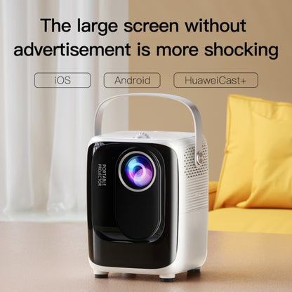 A007 Portable 1280 x 720 HD 113 ANSI Smart LED Projector, Plug:AU Plug(White) - Consumer Electronics by buy2fix | Online Shopping UK | buy2fix