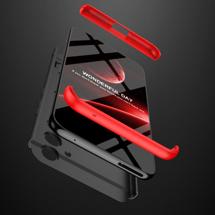 For Samsung Galaxy A54 5G GKK Three Stage Splicing Full Coverage PC Phone Case with Stand(Black Red) - Galaxy Phone Cases by GKK | Online Shopping UK | buy2fix