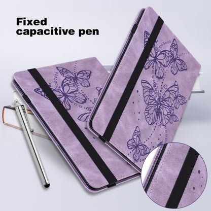 For Xiaomi Pad 6 Embossed Butterfly Pattern Leather Tablet Case(Purple) -  by buy2fix | Online Shopping UK | buy2fix