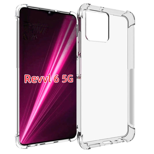 For T-Mobile Revvl 6 5G Shockproof Non-slip Thickening TPU Phone Case(Transparent) - More Brand by buy2fix | Online Shopping UK | buy2fix