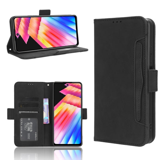 For Infinix Hot 30 4G X6831 Skin Feel Calf Texture Card Slots Leather Phone Case(Black) - Infinix Cases by buy2fix | Online Shopping UK | buy2fix