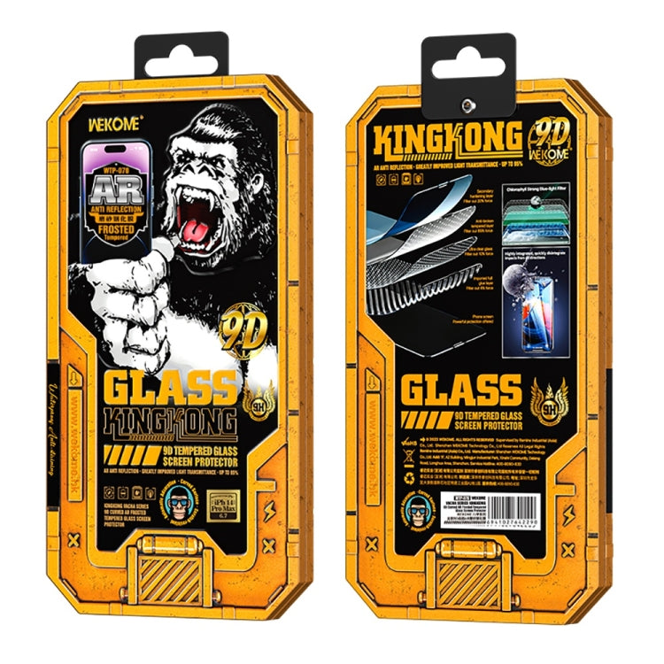 For iPhone 13 Pro Max WK WTP-070 King Kong Vacha 9D Curved AR Frosted Tempered Glass Film(Black) - iPhone 13 Pro Max Tempered Glass by WK | Online Shopping UK | buy2fix