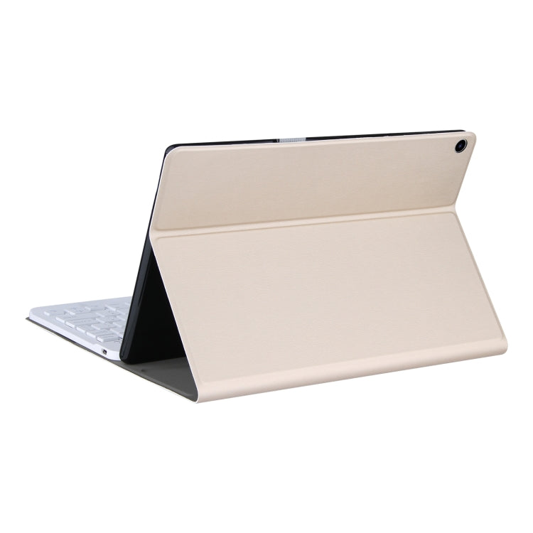 For Lenovo Tab M10 3rd Gen TB-328XU Bluetooth Keyboard Leather Tablet Case(Gold) - Lenovo Keyboard by buy2fix | Online Shopping UK | buy2fix