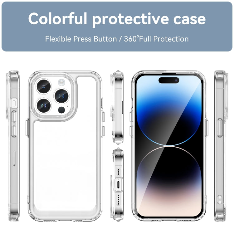 For iPhone 15 Pro Colorful Series Acrylic + TPU Phone Case(Transparent) - iPhone 15 Pro Cases by buy2fix | Online Shopping UK | buy2fix