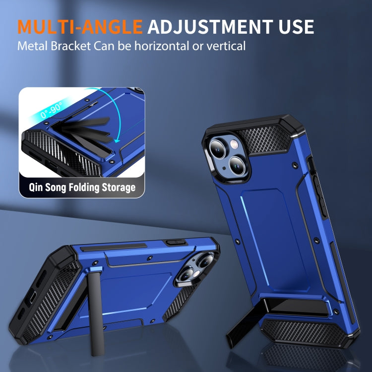 For iPhone 11 Pro Max Matte Holder Phone Case(Dark Blue) - iPhone 11 Pro Max Cases by buy2fix | Online Shopping UK | buy2fix