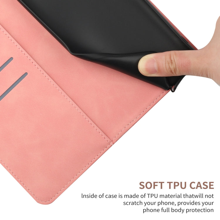 For Xiaomi POCO F4 5G Stitching Embossed Leather Phone Case(Pink) - Xiaomi Cases by buy2fix | Online Shopping UK | buy2fix