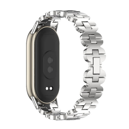 For Xiaomi Mi Band 8 / 9 / 9 NFC Mijobs Bone Chain Stainless Steel Watch Band(Silver) - Watch Bands by MIJOBS | Online Shopping UK | buy2fix