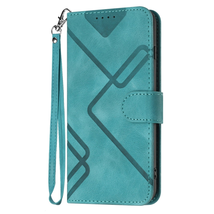 For Honor 20S Russia /20 lite Russia  Line Pattern Skin Feel Leather Phone Case(Light Blue) - Honor Cases by buy2fix | Online Shopping UK | buy2fix