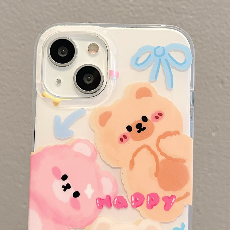 For iPhone 12 Pro IMD Cute Animal Pattern Phone Case(Bear) - iPhone 12 / 12 Pro Cases by buy2fix | Online Shopping UK | buy2fix