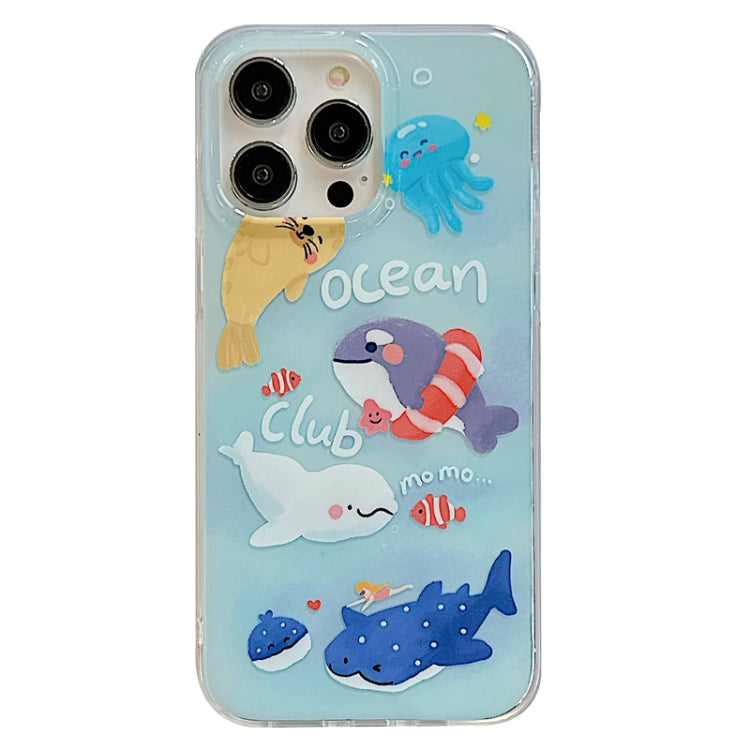 For iPhone 12 IMD Cute Animal Pattern Phone Case(Seal) - iPhone 12 / 12 Pro Cases by buy2fix | Online Shopping UK | buy2fix