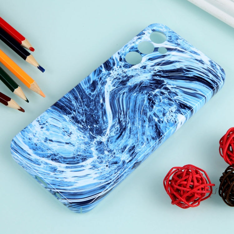 For Samsung Galaxy S22 5G Marble Pattern Phone Case(Navy Blue White) - Galaxy S22 5G Cases by buy2fix | Online Shopping UK | buy2fix