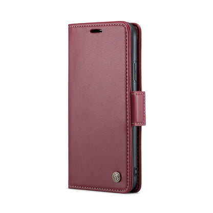 For iPhone XR CaseMe 023 Butterfly Buckle Litchi Texture RFID Anti-theft Leather Phone Case(Wine Red) - More iPhone Cases by CaseMe | Online Shopping UK | buy2fix