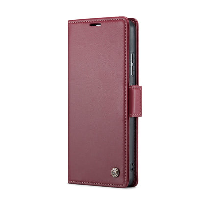 For Xiaomi 12 / 12X / 12S CaseMe 023 Butterfly Buckle Litchi Texture RFID Anti-theft Leather Phone Case(Wine Red) - 12 Cases by CaseMe | Online Shopping UK | buy2fix