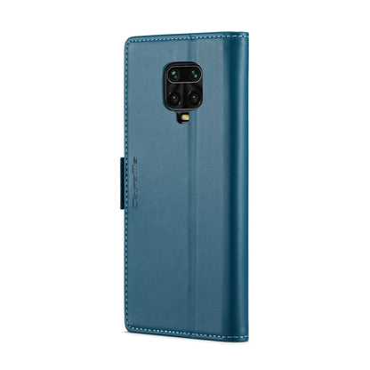 For Xiaomi Redmi Note 9S/Note 9 Pro/Note 9 Pro Max CaseMe 023 Butterfly Buckle Litchi Texture RFID Anti-theft Leather Phone Case(Blue) - Xiaomi Cases by CaseMe | Online Shopping UK | buy2fix