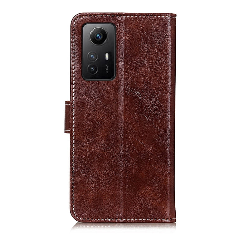 For Xiaomi Redmi Note 12S 4G Retro Crazy Horse Texture Horizontal Flip Leather Phone Case(Brown) - Xiaomi Cases by buy2fix | Online Shopping UK | buy2fix