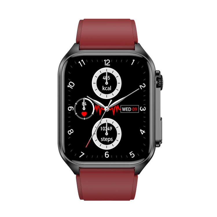 TK12 1.96 inch IP67 Waterproof Silicone Band Smart Watch Supports ECG / Remote Families Care / Bluetooth Call / Body Temperature Monitoring(Red) - Smart Watches by buy2fix | Online Shopping UK | buy2fix