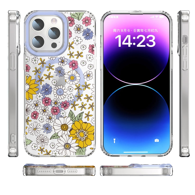 For iPhone 12 MagSafe Magnetic TPU Phone Case(Little Flower) - iPhone 12 / 12 Pro Cases by buy2fix | Online Shopping UK | buy2fix