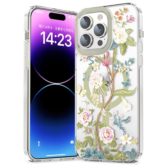 For iPhone 11 MagSafe Magnetic TPU Phone Case(Blue Hydrangea Ball) - iPhone 11 Cases by buy2fix | Online Shopping UK | buy2fix