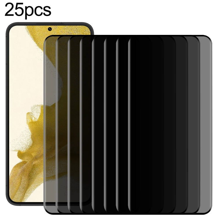 For Samsung Galaxy S22+ 5G 25pcs 3D Curved Edge Privacy Tempered Glass Film - Galaxy S22+ 5G Tempered Glass by buy2fix | Online Shopping UK | buy2fix