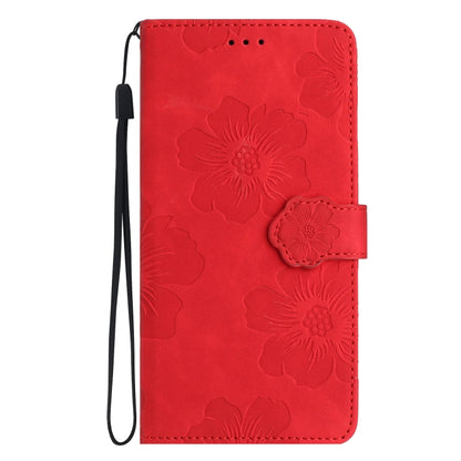 For Xiaomi Redmi Note 11 4G Global / Note 11S Flower Embossing Pattern Leather Phone Case(Red) - Xiaomi Cases by buy2fix | Online Shopping UK | buy2fix