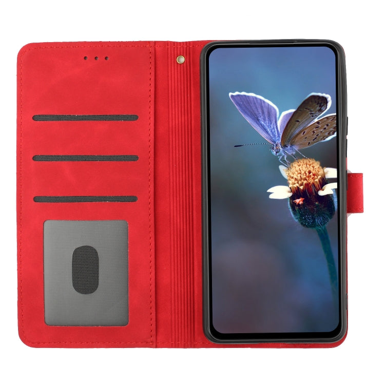 For Xiaomi Redmi Note 12 Pro 5G Flower Embossing Pattern Leather Phone Case(Red) - Note 12 Pro Cases by buy2fix | Online Shopping UK | buy2fix