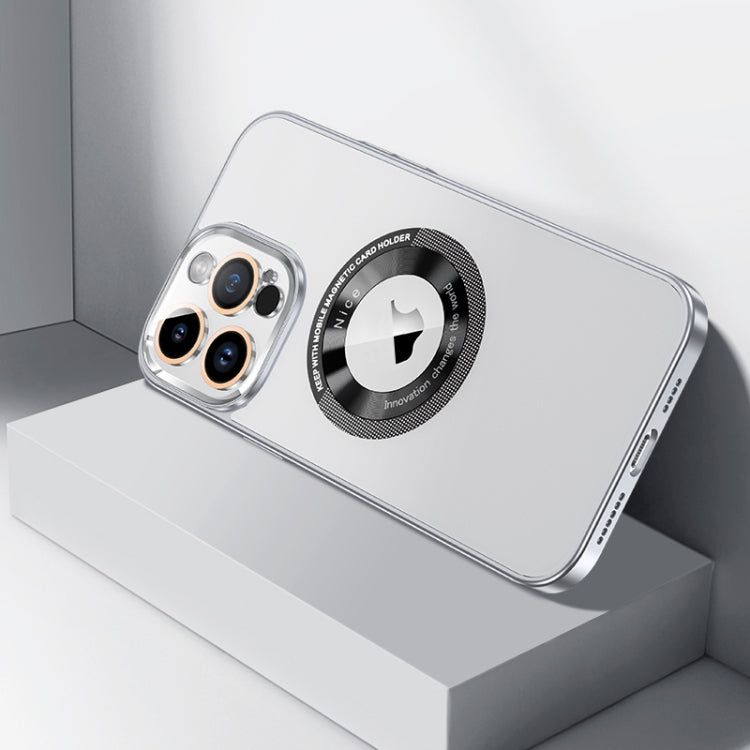 For iPhone 14 Pro CD Texture MagSafe Magnetic Phone Case(White) - iPhone 14 Pro Cases by buy2fix | Online Shopping UK | buy2fix