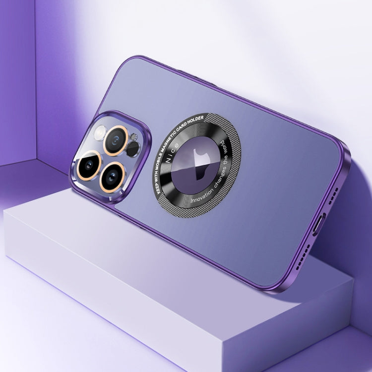 For iPhone 14 Pro Max CD Texture MagSafe Magnetic Phone Case(Dark Purple) - iPhone 14 Pro Max Cases by buy2fix | Online Shopping UK | buy2fix