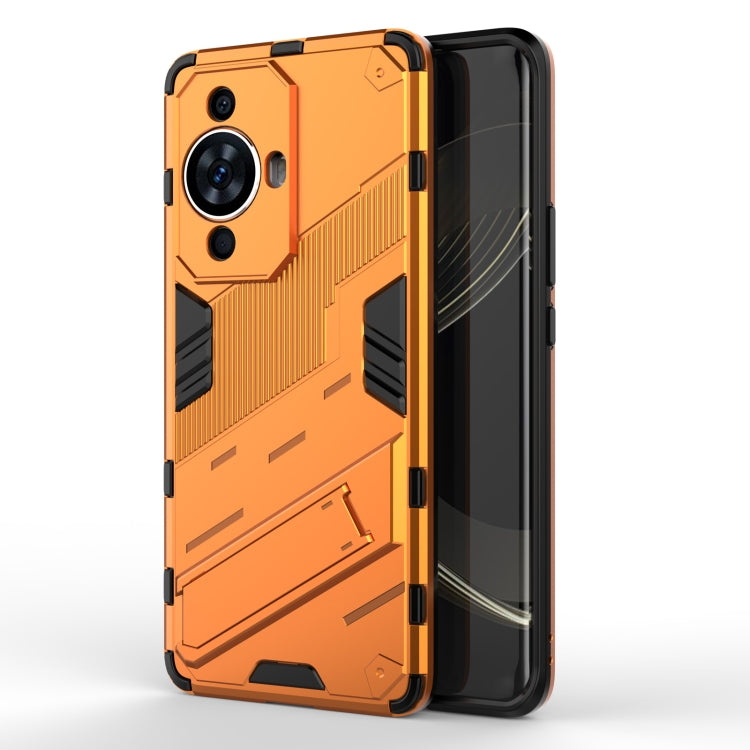 For Huawei nova 11 Pro 4G Punk Armor 2 in 1 PC + TPU Phone Case with Holder(Orange) - Huawei Cases by buy2fix | Online Shopping UK | buy2fix