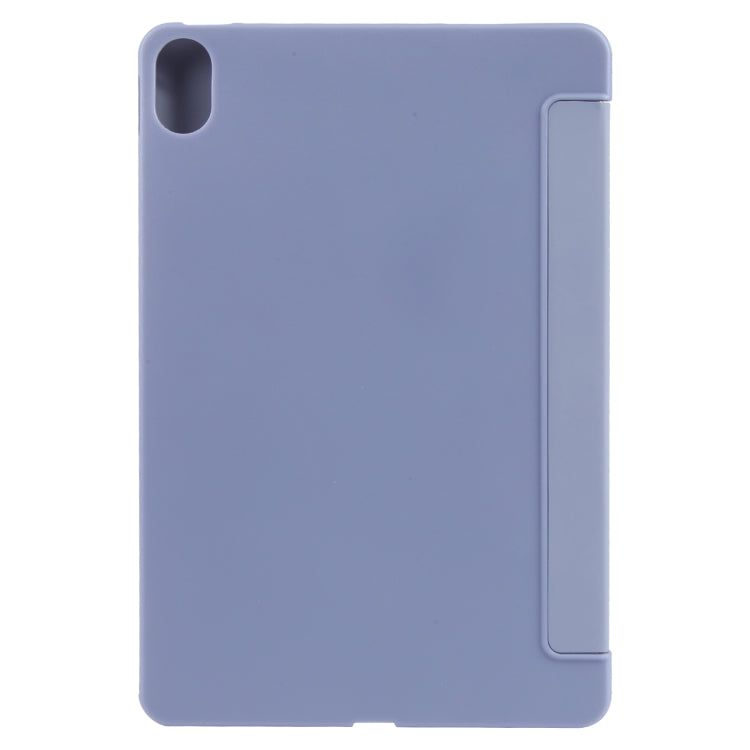 For Huawei MatePad 11 2023 GEBEI 3-folding Holder Shockproof Flip Leather Tablet Case(Light Purple) - Huawei by GEBEI | Online Shopping UK | buy2fix