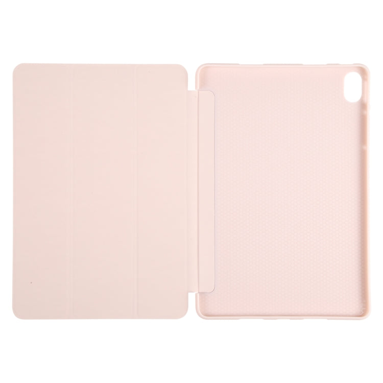 For Huawei MatePad Air 11.5 GEBEI 3-folding Holder Shockproof Flip Leather Tablet Case(Pink) - Huawei by GEBEI | Online Shopping UK | buy2fix