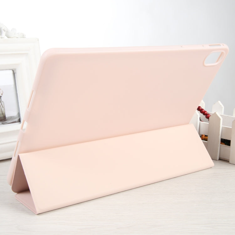 For Huawei MatePad Air 11.5 GEBEI 3-folding Holder Shockproof Flip Leather Tablet Case(Pink) - Huawei by GEBEI | Online Shopping UK | buy2fix