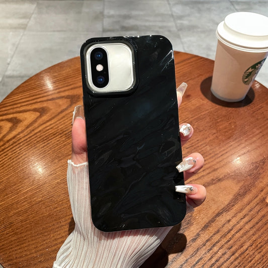 For iPhone XS Max Solid Color Wave Texture TPU Phone Case(Black) - More iPhone Cases by buy2fix | Online Shopping UK | buy2fix