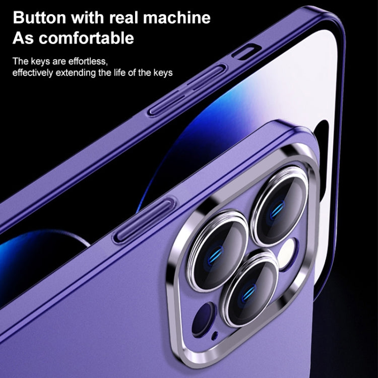 For iPhone 13 Pro Max Frosted Metal Material Phone Case with Lens Protection(Black) - iPhone 13 Pro Max Cases by buy2fix | Online Shopping UK | buy2fix