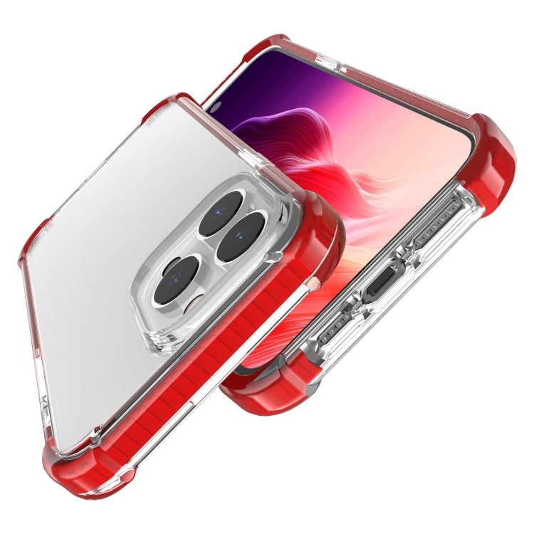 For iPhone 15 Pro Max Four-corner Shockproof TPU + Acrylic Phone Case(Red) - iPhone 15 Pro Max Cases by buy2fix | Online Shopping UK | buy2fix