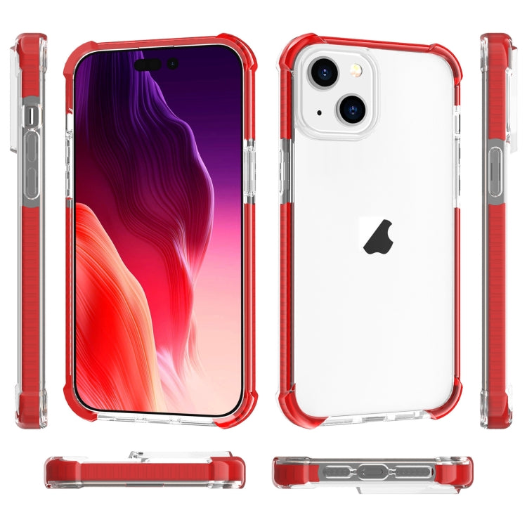 For iPhone 15 Plus Four-corner Shockproof TPU + Acrylic Phone Case(Red) - iPhone 15 Plus Cases by buy2fix | Online Shopping UK | buy2fix
