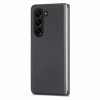 For Samsung Galaxy Z Fold5 Carbon Fiber Texture Back Cover Phone Case(Black) - Galaxy Z Fold5 Cases by buy2fix | Online Shopping UK | buy2fix