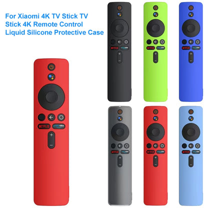 For Xiaomi 4K TV Stick Remote Control Liquid Silicone Protective Case(Black) - Remote Control Covers by buy2fix | Online Shopping UK | buy2fix