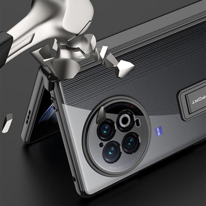 For vivo X Fold2 GKK Integrated Folding Hinge Phone Case with Holder(Blue) - vivo Cases by GKK | Online Shopping UK | buy2fix