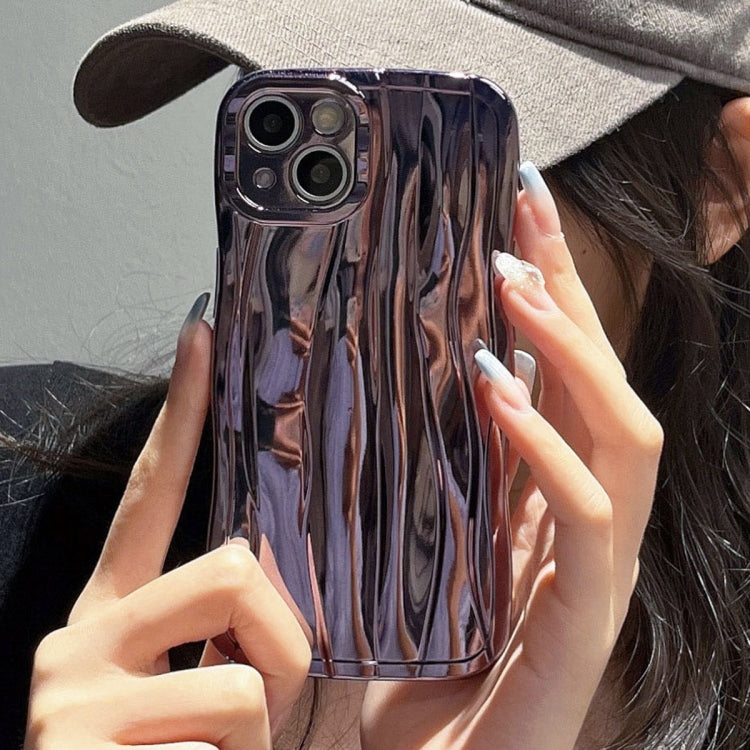 For iPhone 11 Pro Max Electroplating Water Ripple TPU Phone Case(Purple) - iPhone 11 Pro Max Cases by buy2fix | Online Shopping UK | buy2fix